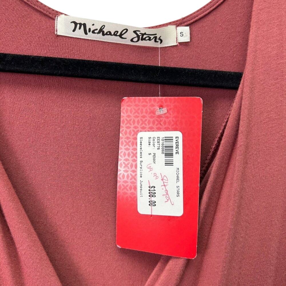NWT Michael Stars Dusty Rose Sleeveless Jumpsuit - Picture 3 of 6